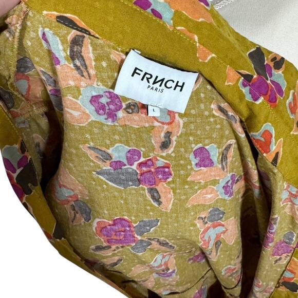 FRNCH Long Sleeve Kamela Midi Shirt Dress - Size Large - Picture 4 of 6